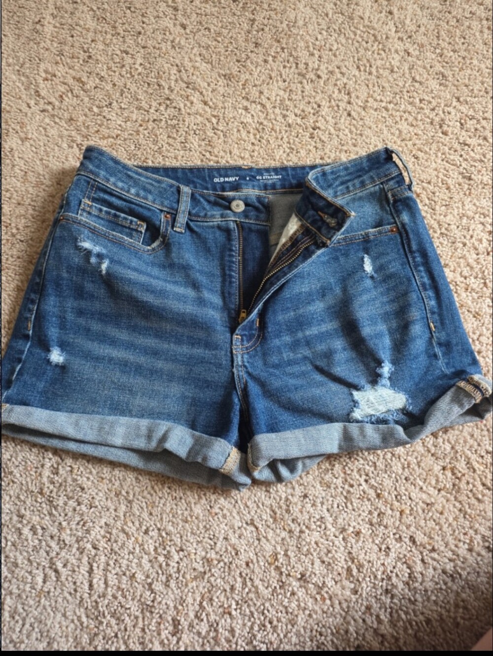 Old Navy Women's Blue Denim Rolled Hem Shorts